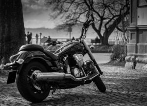 gray scale motorcycle