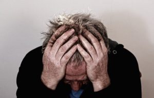 man in pain