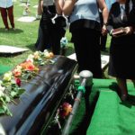 casket at burial