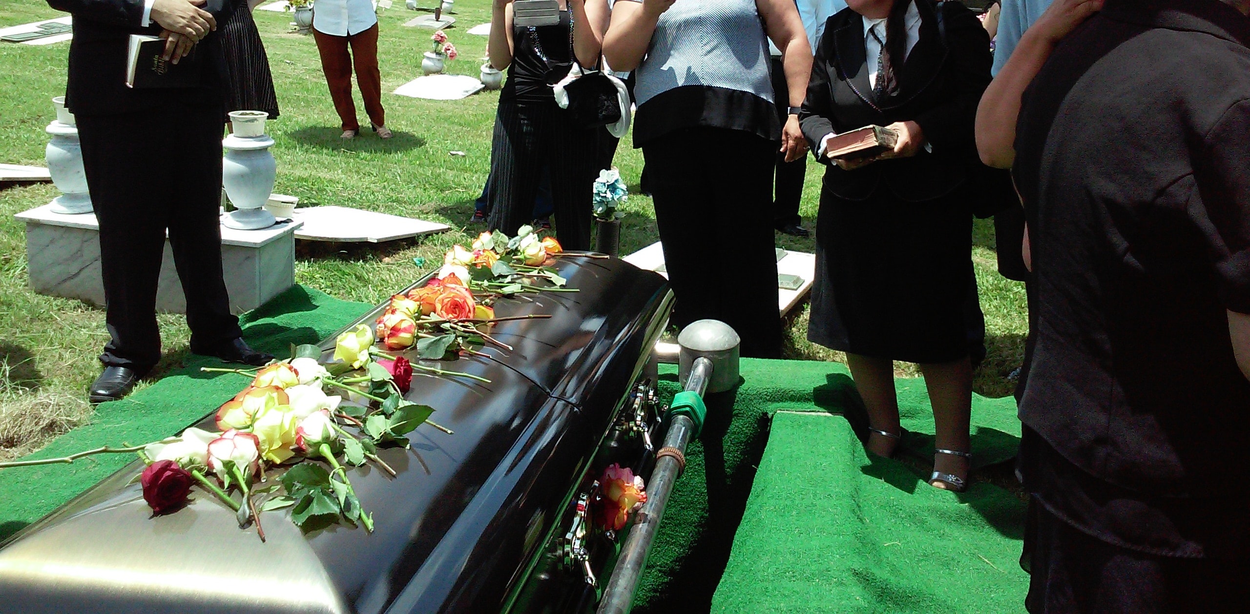 casket at burial