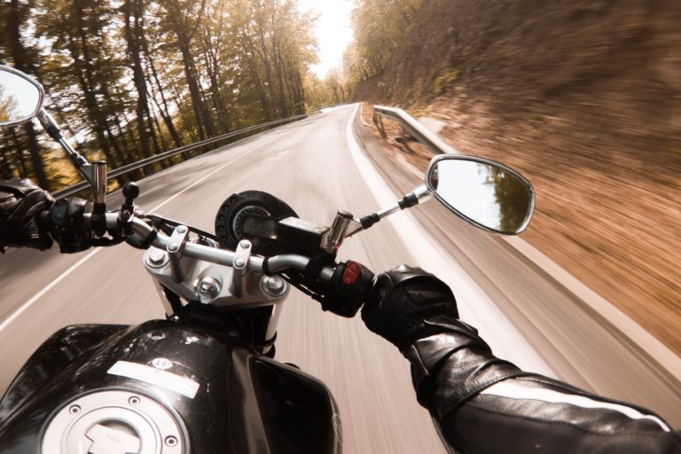 motorcycle on country road