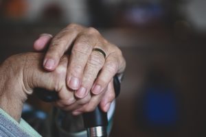 elderly woman's hands