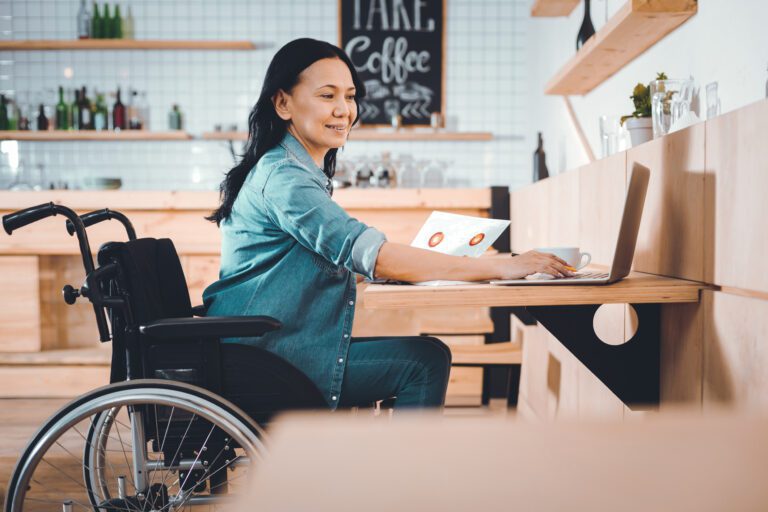woman in wheelchair
