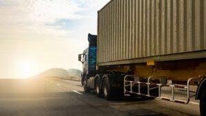 tractor-trailer on highway