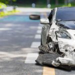 damaged front end of car