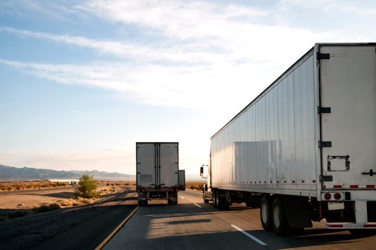 trucks on highway