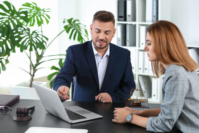 attorney with client
