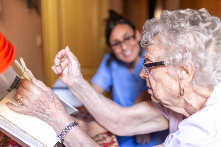 senior woman at nursing home