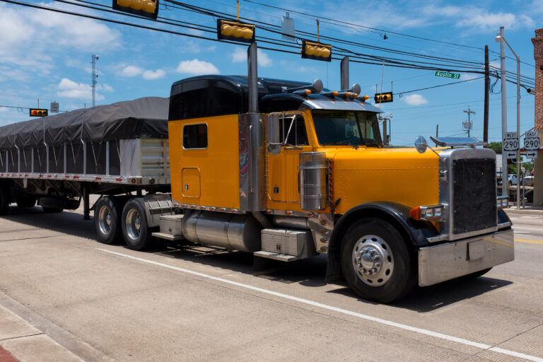 truck at intersection