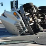 Overturned truck